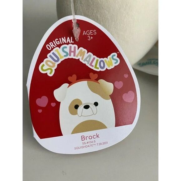 Squishmallow  Set Of 2 Brock & Delroy 4.5” Valentine’s Day 2022 Soft Plush NWT - Picture 3 of 7